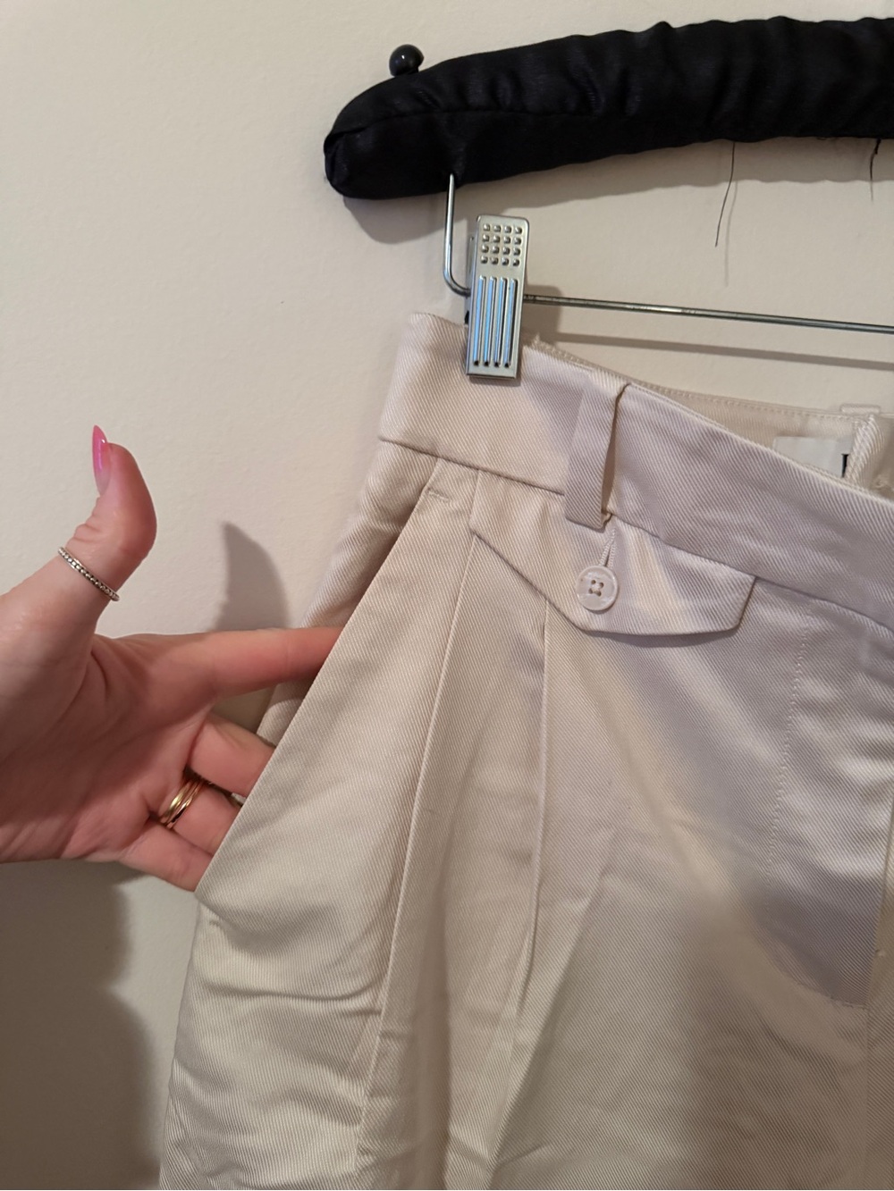NWT Banana Republic Cruise Ivory Cotton & Lyocell Wide-Leg High-Rise Pants - Picture 12 of 12